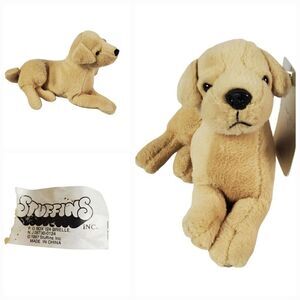 Vintage Stuffins Golden Retriever Puppy Dog Plush Realistic Stuffed Animal 7"